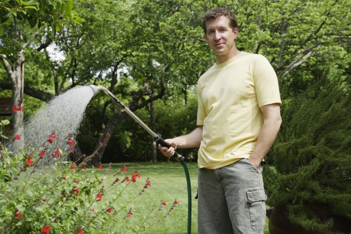 Professional gardener working in a Southfields garden